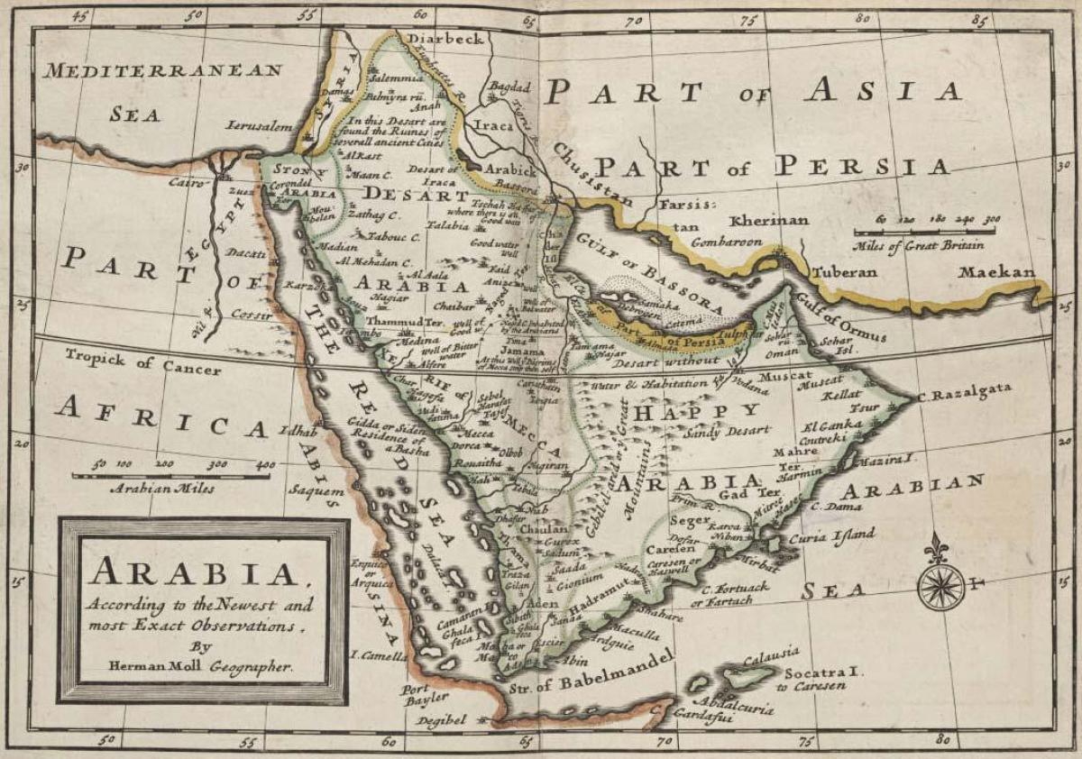 Bản đồ của cổ ả Rập Saudi