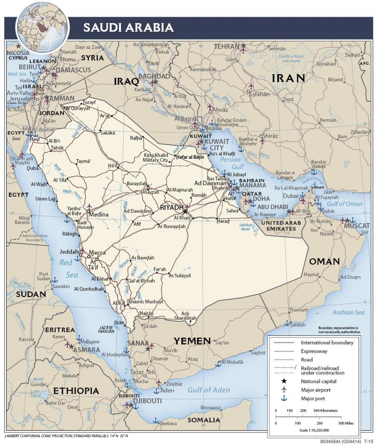 Bản đồ của giành ưu ả Rập Saudi 