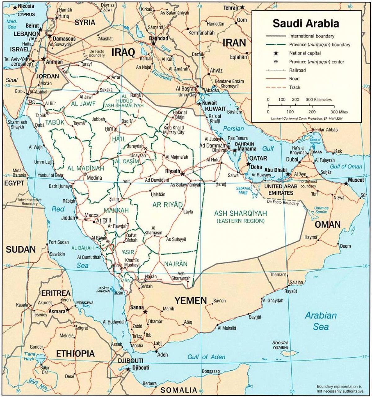 Bản đồ của ả Rập Saudi chính trị