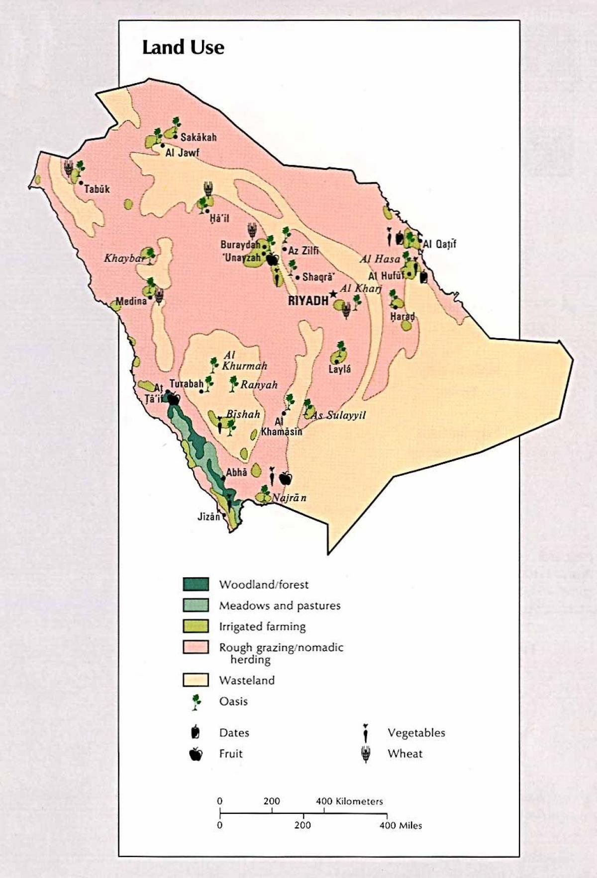 Bản đồ của ả Rập Saudi tài nguyên thiên nhiên
