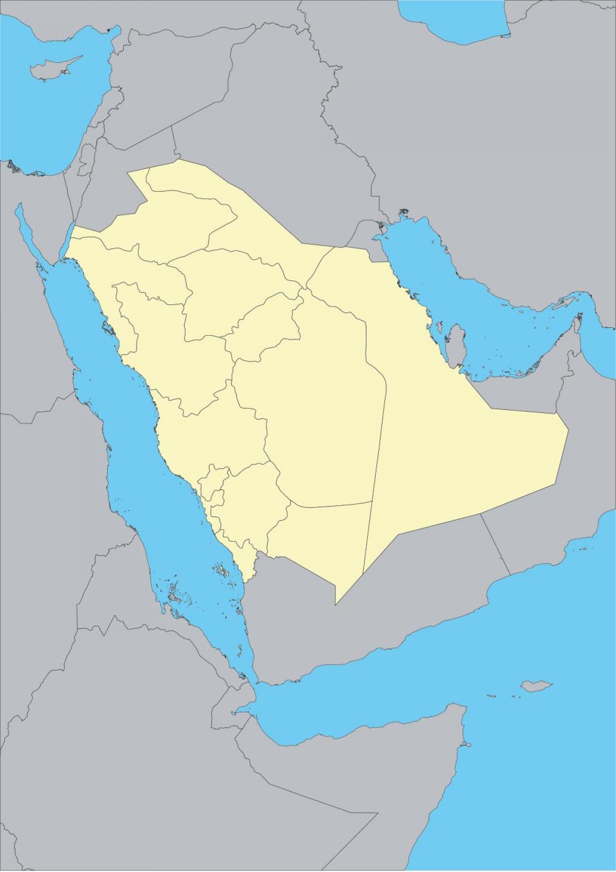 Bản đồ của ả Rập Saudi phác thảo