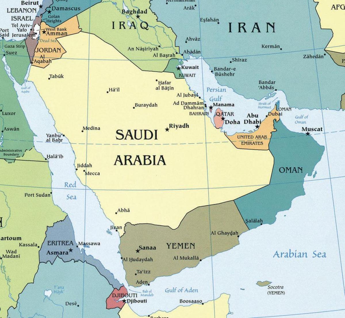 Bản đồ của ả Rập Saudi vị trí