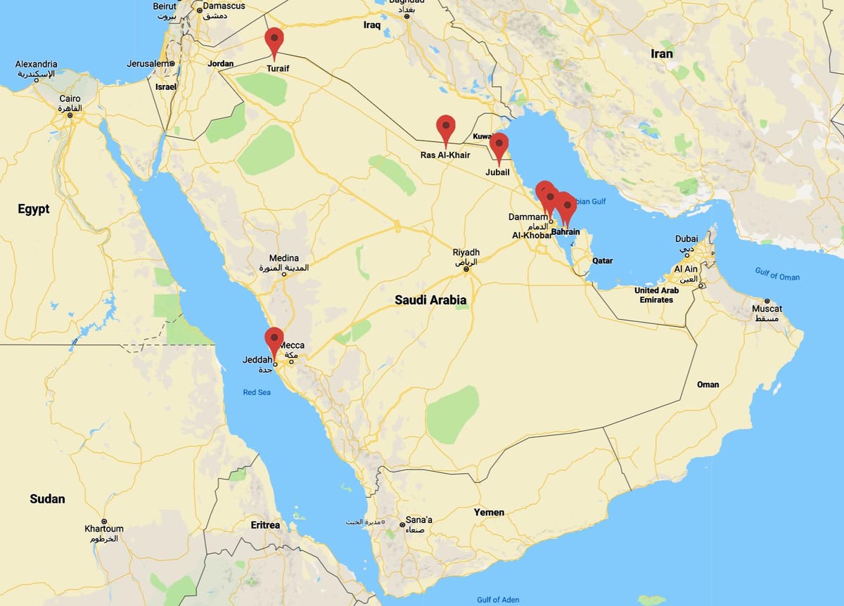 bản đồ của ả Rập Saudi al tsa