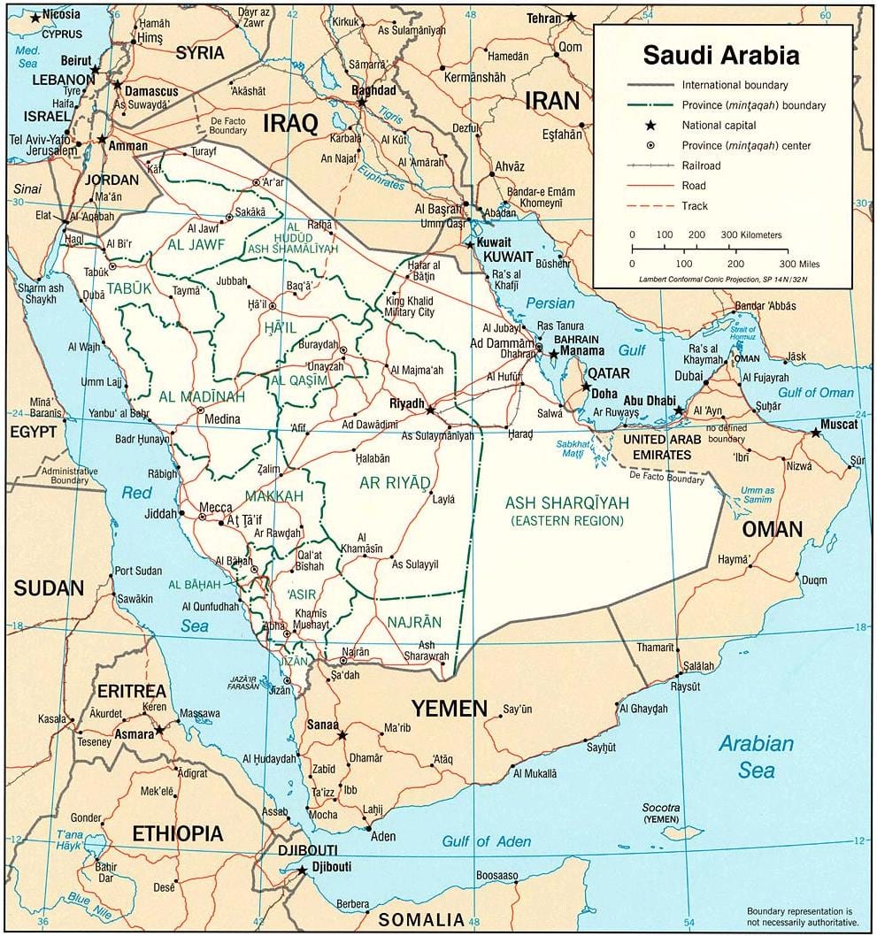 Bản đồ của ả Rập Saudi chính trị