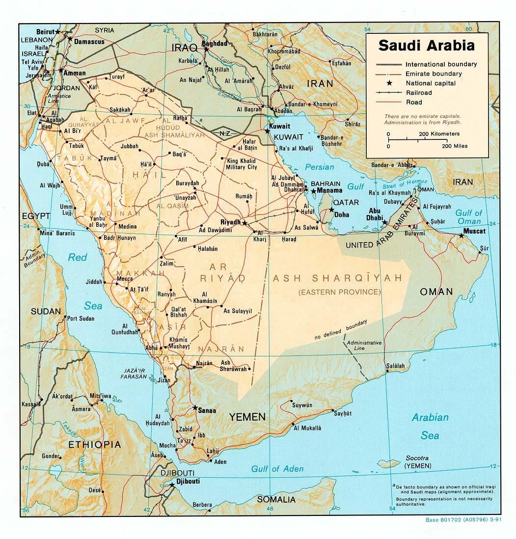 Ả Rập Saudi bản đồ