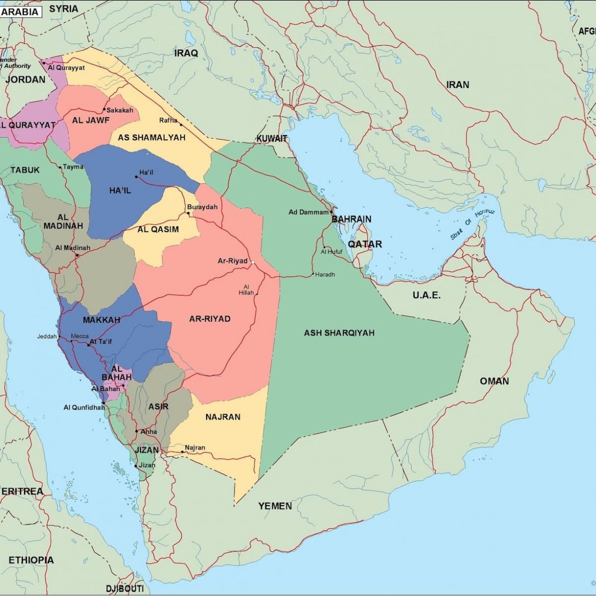 Bản đồ của thành phố ả Rập Saudi
