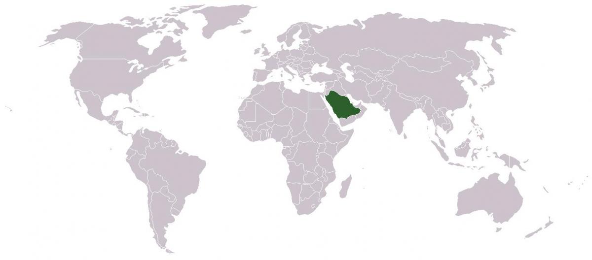 Ả Rập Saudi trên bản đồ thế giới