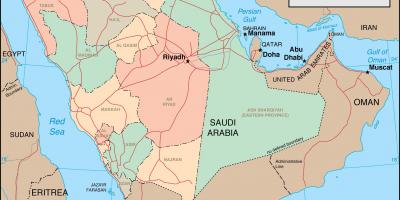 Ả Rập Saudi cờ bản đồ - ả Rập Saudi bản đồ cờ (Tây Á - Asia)