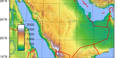 Bản đồ của ả Rập Saudi độ cao