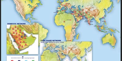 Bản đồ của ả Rập Saudi hãng đường