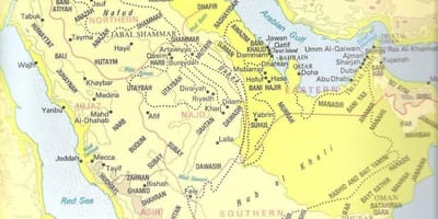 Bản đồ của ả Rập Saudi bộ lạc