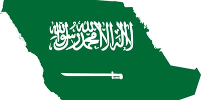 Ả Rập Saudi bản đồ cờ