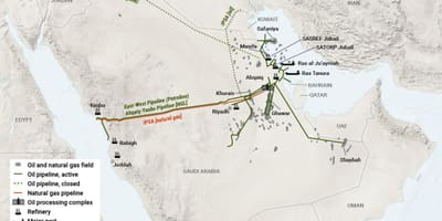 Ả Rập Saudi dầu bản đồ