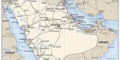Bản đồ của ả Rập Saudi nước