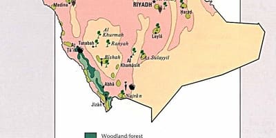 Bản đồ của ả Rập Saudi tài nguyên thiên nhiên