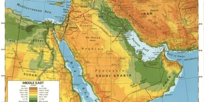 Bản đồ của sa mạc ả Rập Saudi