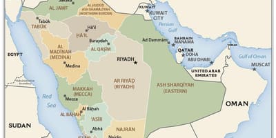 Hiroshima ả Rập Saudi bản đồ
