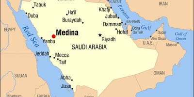 Bản đồ của medina ả Rập Saudi
