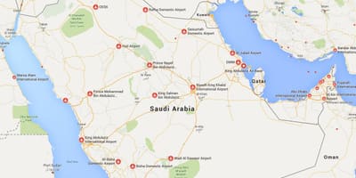 Ả Rập Saudi sân bay bản đồ