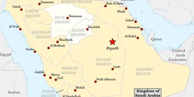 Bản đồ của riyadh, ả Rập Saudi