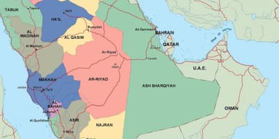 Bản đồ của thành phố ả Rập Saudi